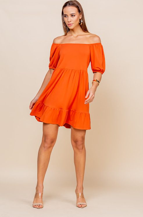 Vestido Malha (65290) laranja 2