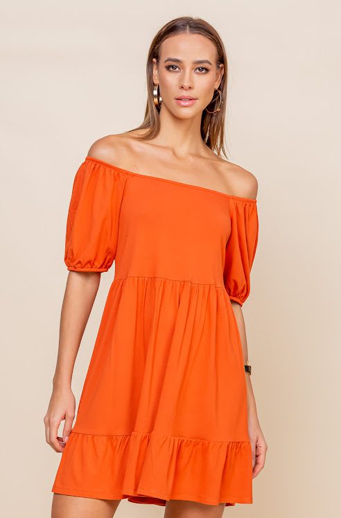 Vestido Malha (65290) laranja 3